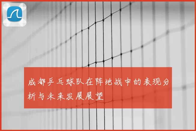 成都乒乓球队在阵地战中的表现分析与未来发展展望